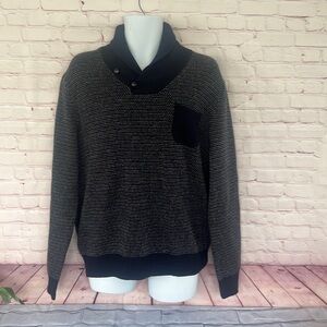 J.Crew Lambs wool shawl neck men’s knit sweater